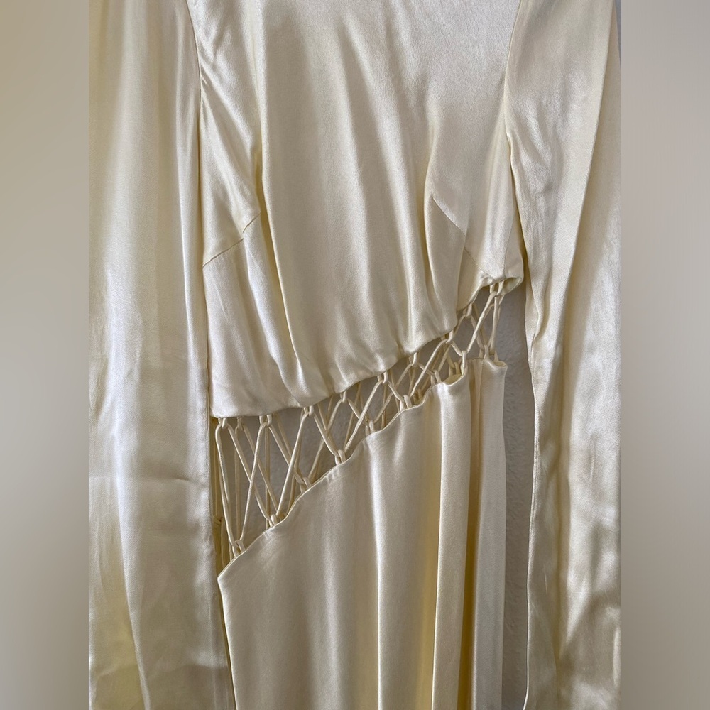 SHONA JOY BUTTER YELLOW ARIENZO ASSYMETRICAL
LONG SLEEVE GOWN MAXI DRESS SIZE 2 - Picture 5 of 14